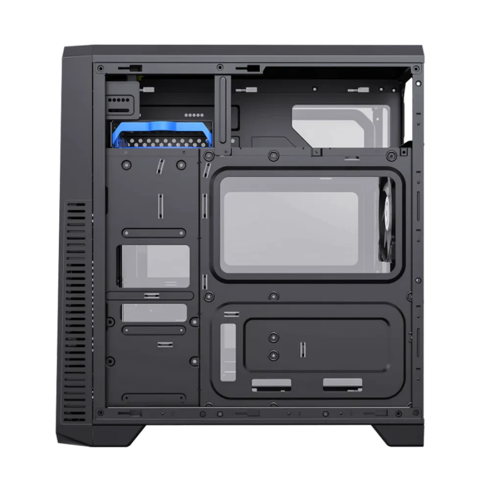 Компьютерный корпус Gamemax G561E-BK, Midi-Tower, Без блока питания, Чёрный