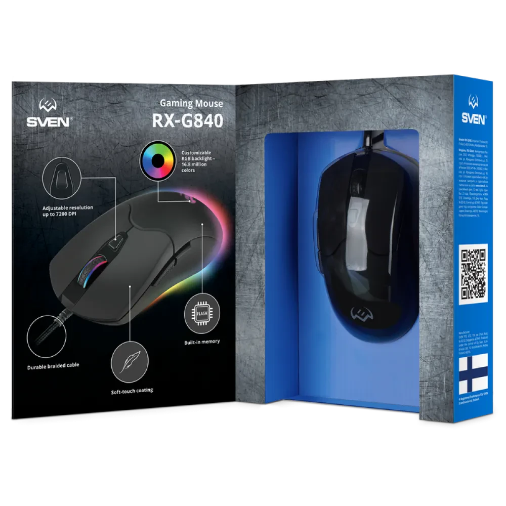 Игровая мышь SVEN RX-G840, Чёрный