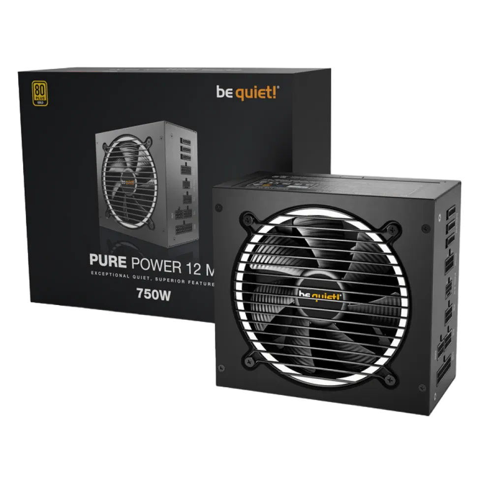 Блок питания для компьютеров be quiet! PURE POWER 12 M, 750Вт, ATX, Полностью модульный