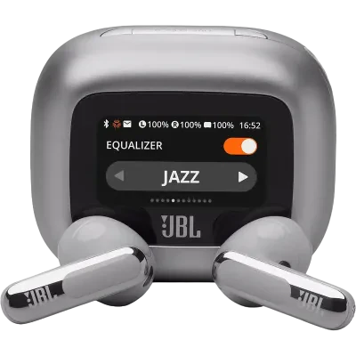 Căști JBL LIVE Flex 3, Argintiu