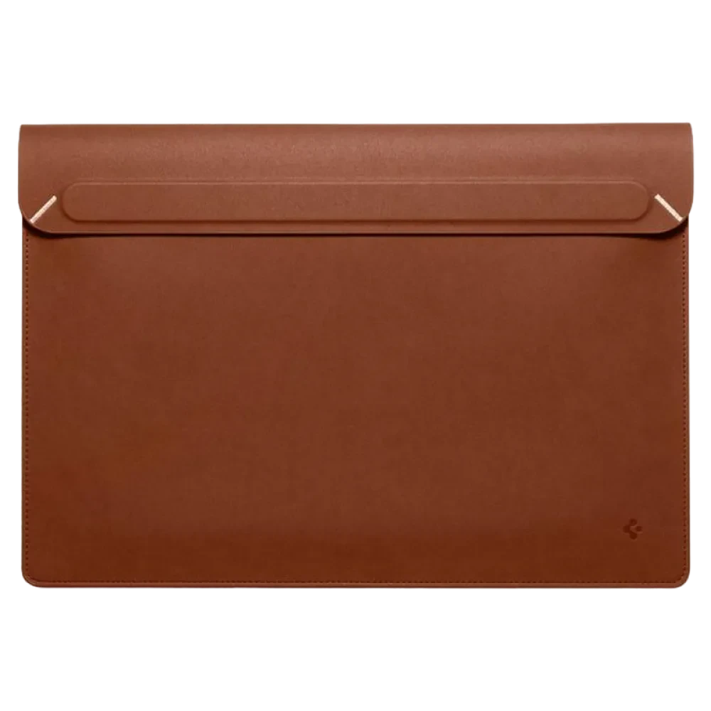 Husă pentru laptop Spigen Valentinus 15-16", Piele artificială, Cafeniu