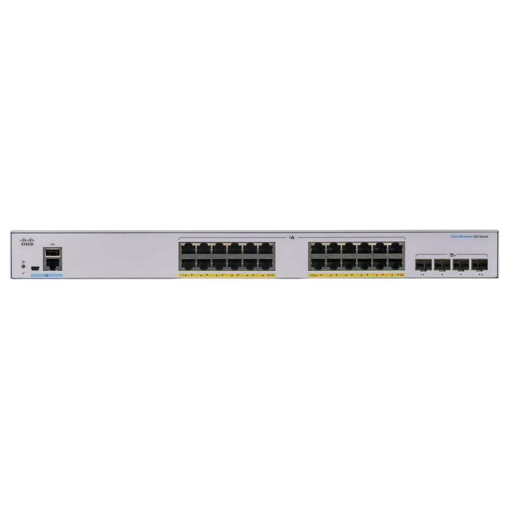 Switch de rețea Cisco CBS250-24P-4X, 24x 10/100/1000 Mbps