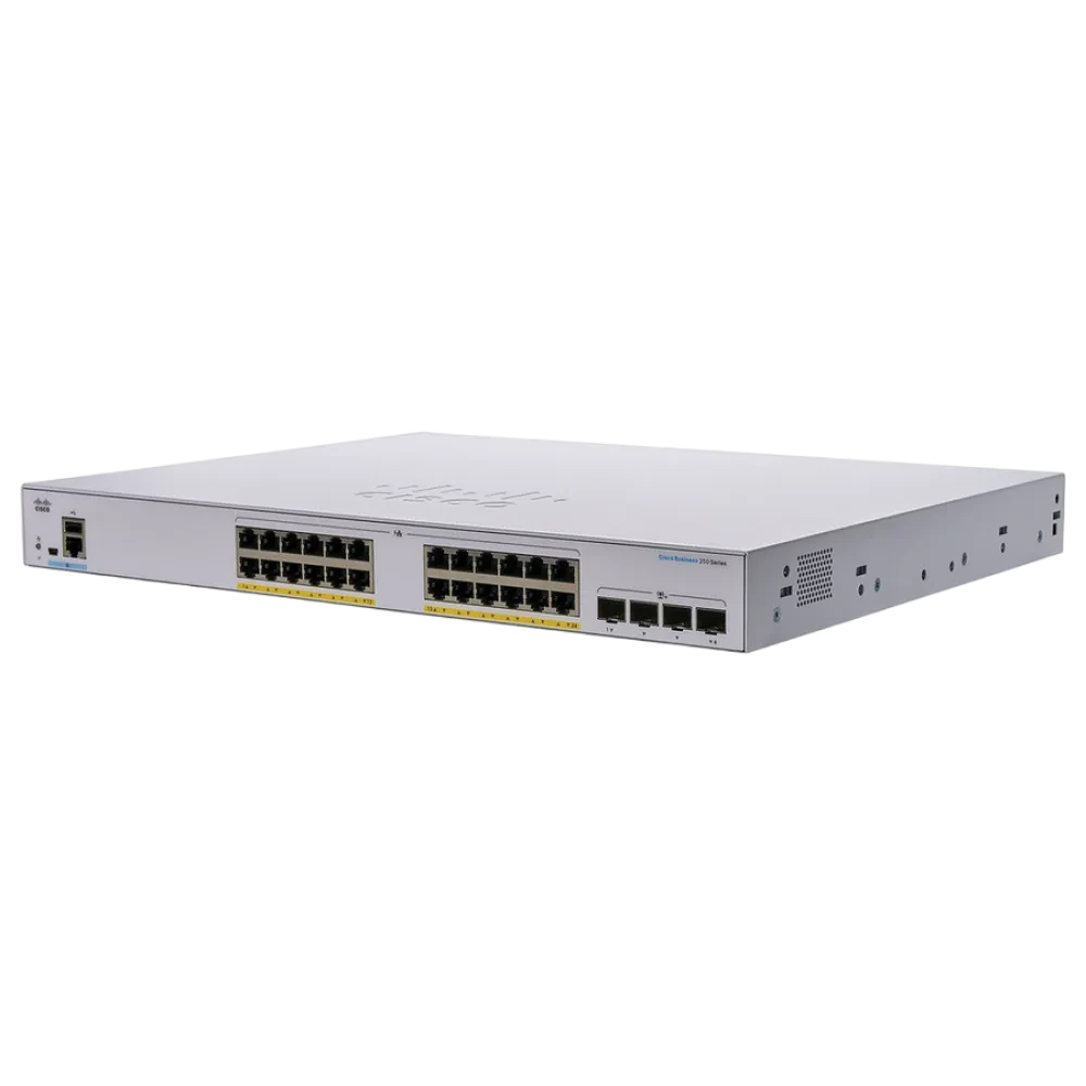 Switch de rețea Cisco CBS250-24P-4X, 24x 10/100/1000 Mbps