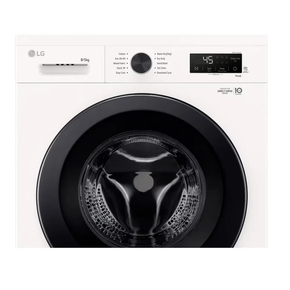 Стирально-сушильная машина LG W4X1085NWK, 8кг, Белый