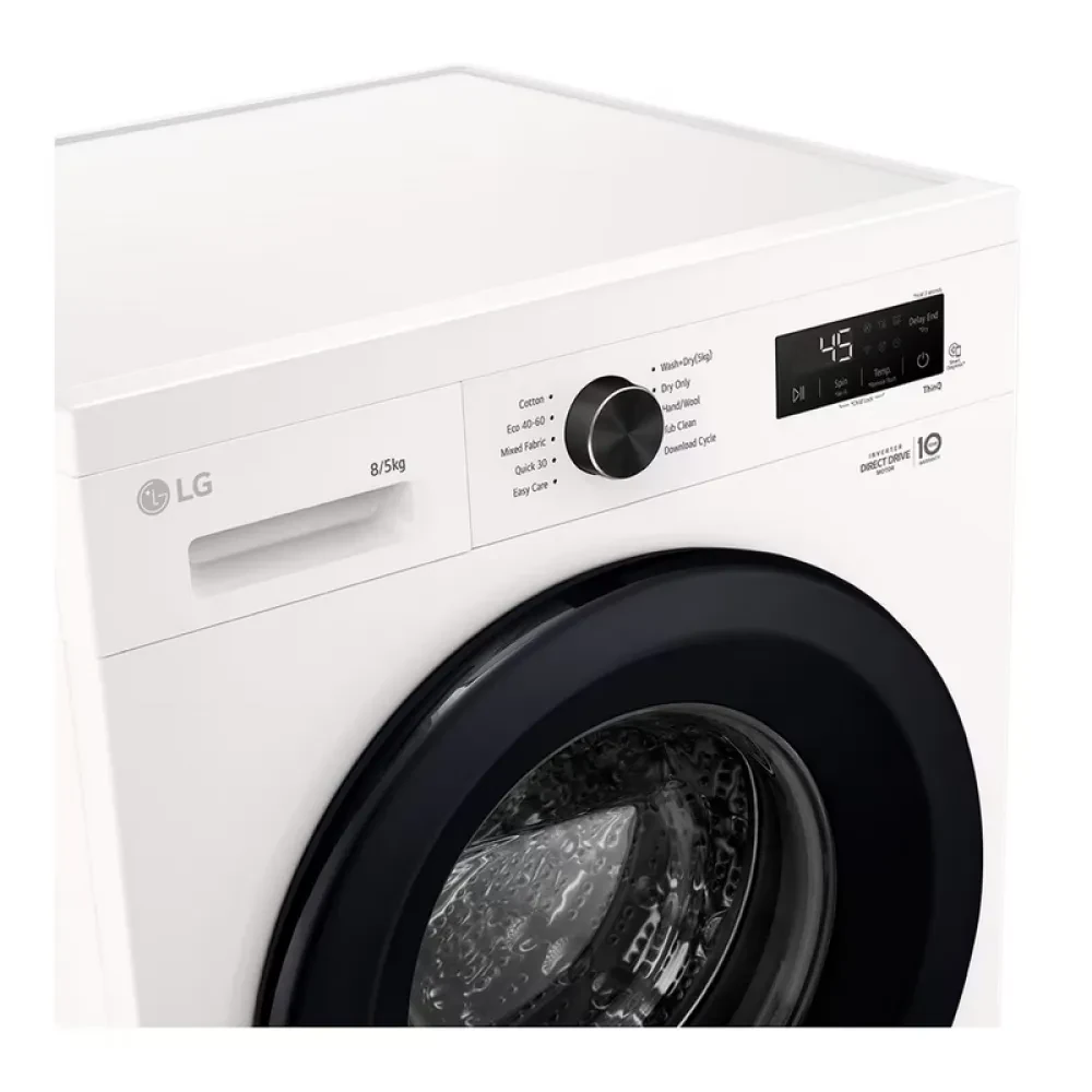 Стирально-сушильная машина LG W4X1085NWK, 8кг, Белый