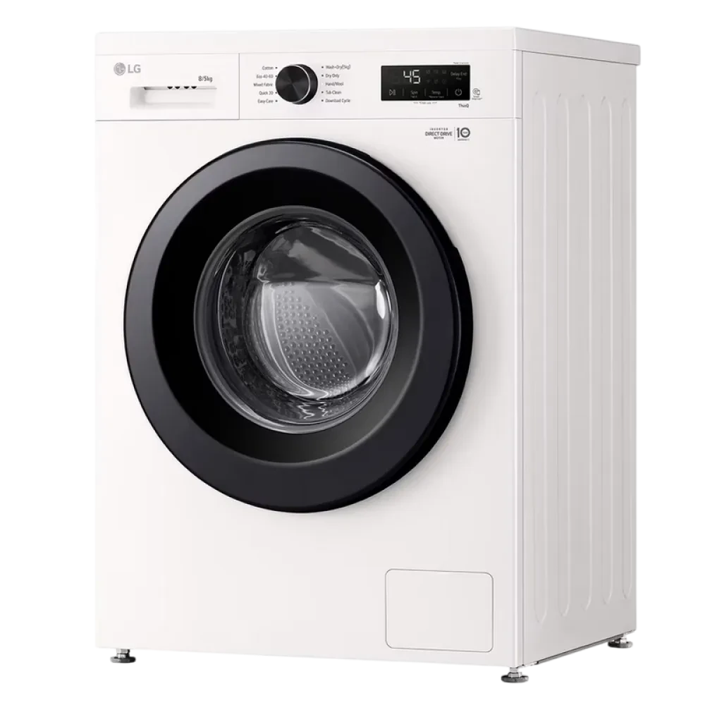 Стирально-сушильная машина LG W4X1085NWK, 8кг, Белый