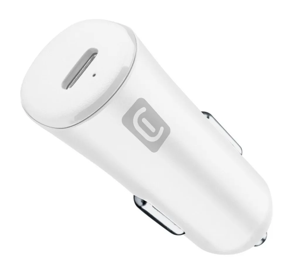 Автомобильное зарядное устройство Cellularline USB-C, 20Вт, Белый