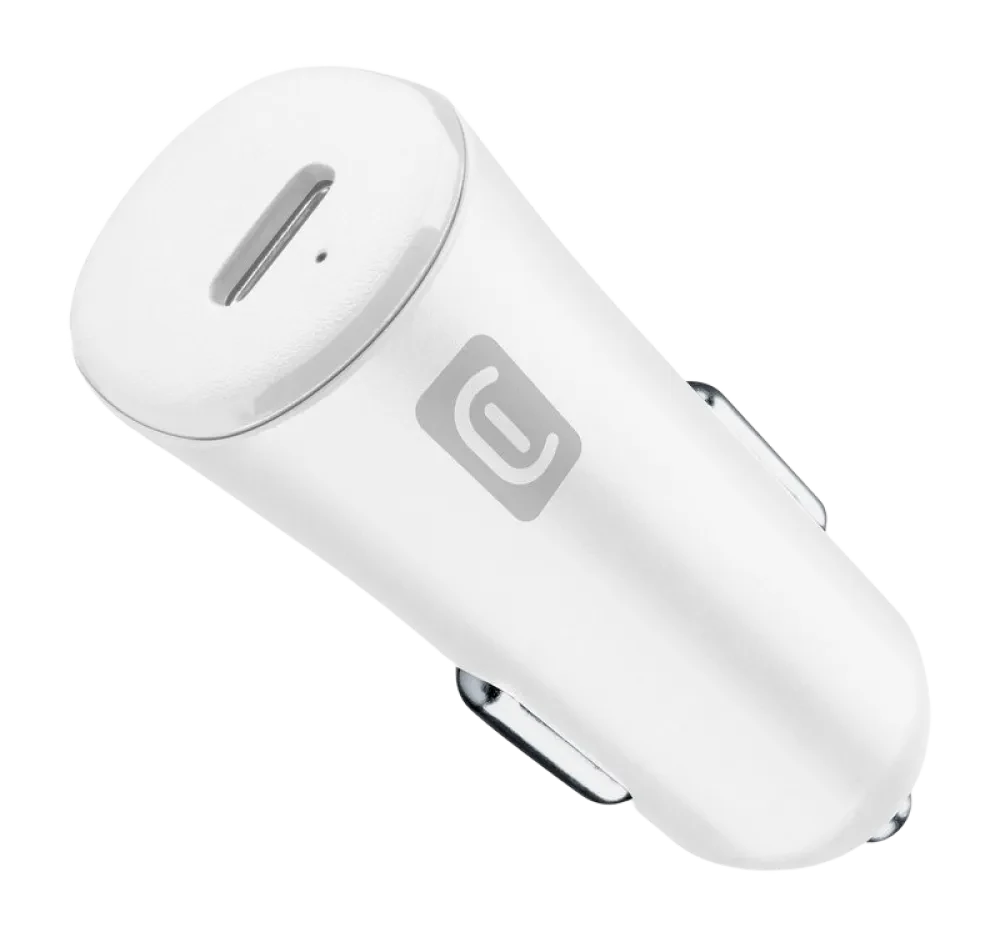 Автомобильное зарядное устройство Cellularline USB-C, 20Вт, Белый