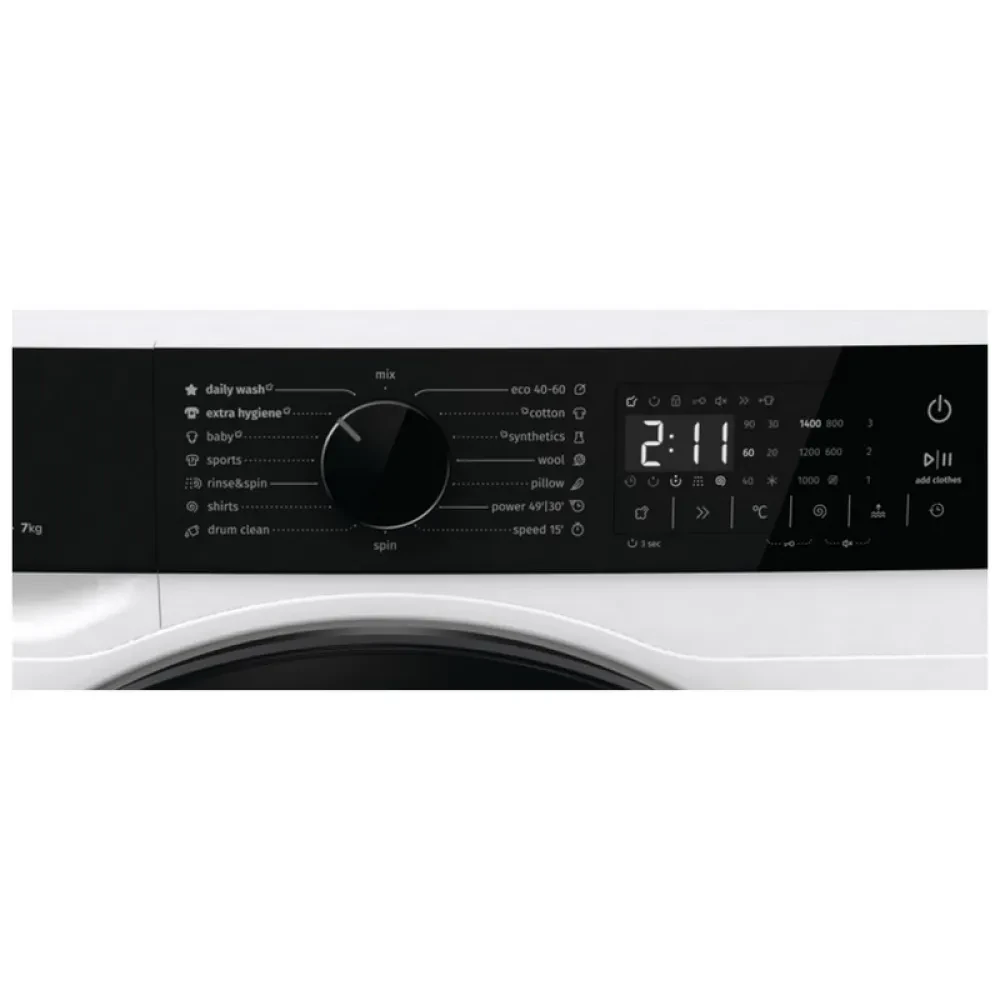 Mașină de spălat Gorenje WNHA74SASEU, 7kg, Alb