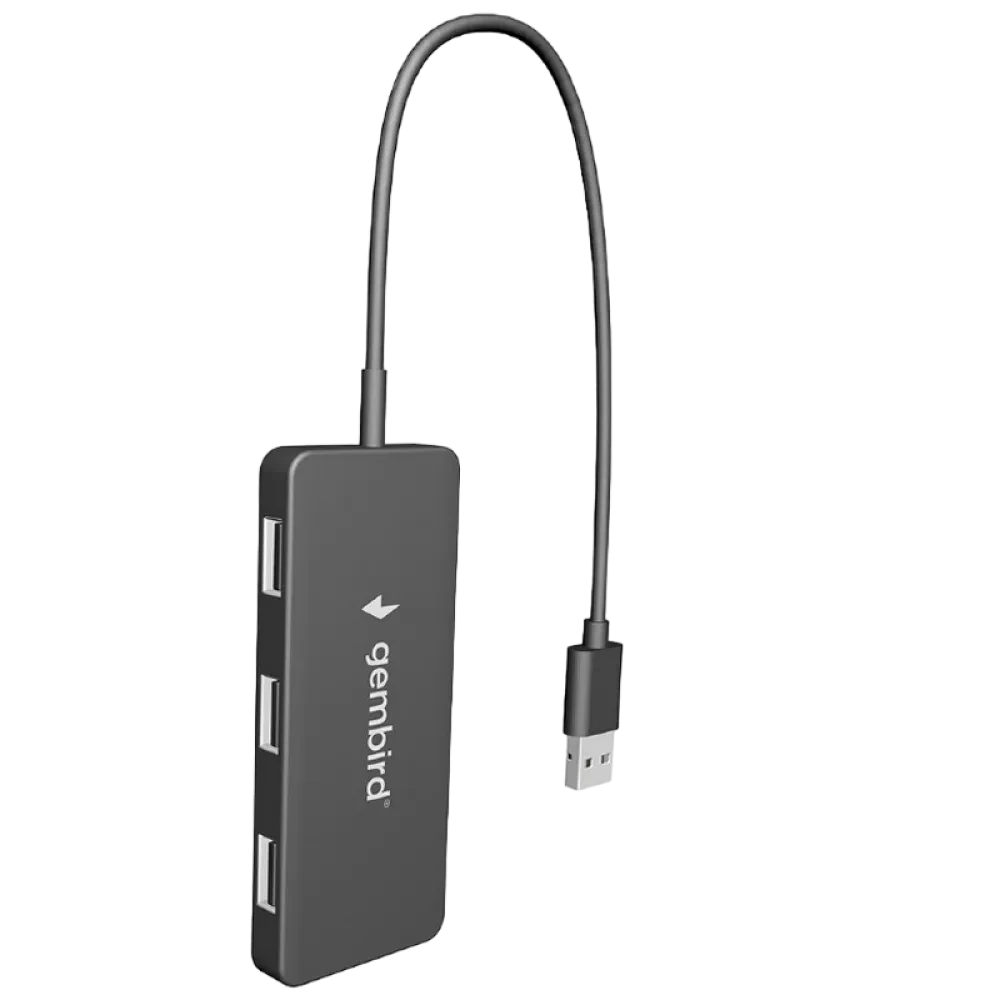 USB-концентратор Gembird UHB-U2P4-04, Чёрный