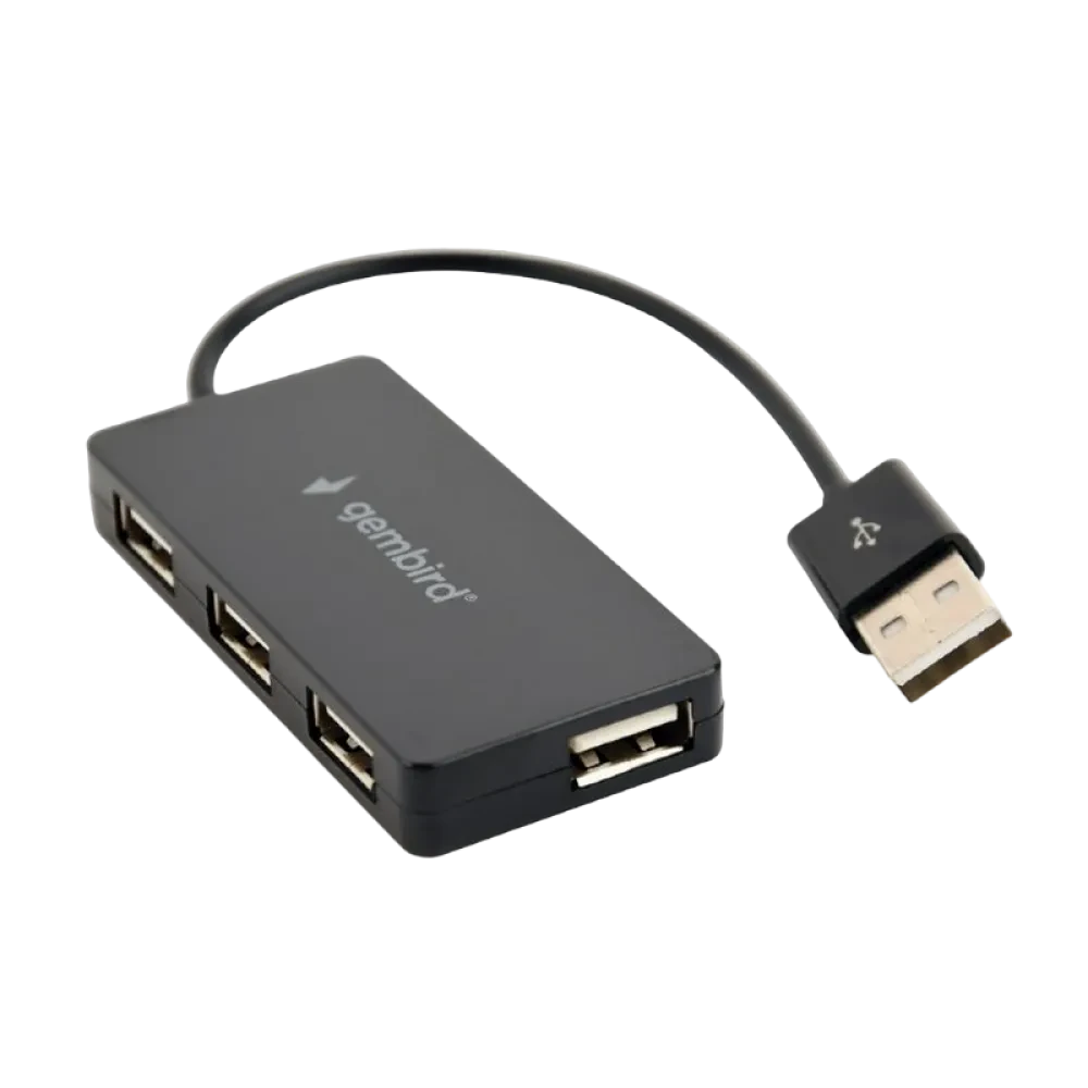 USB-концентратор Gembird UHB-U2P4-04, Чёрный