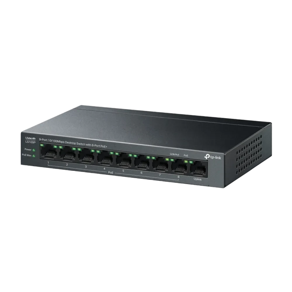 PoE коммутатор TP-LINK LS109P, 8x IEEE 802.3af/at