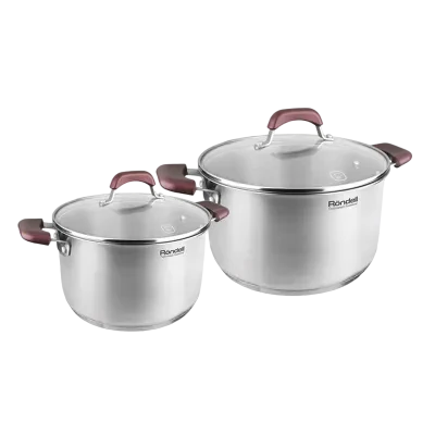 Набор кастрюль Rondell RDS-822, 5,6л, 24см, Нержавеющая сталь
