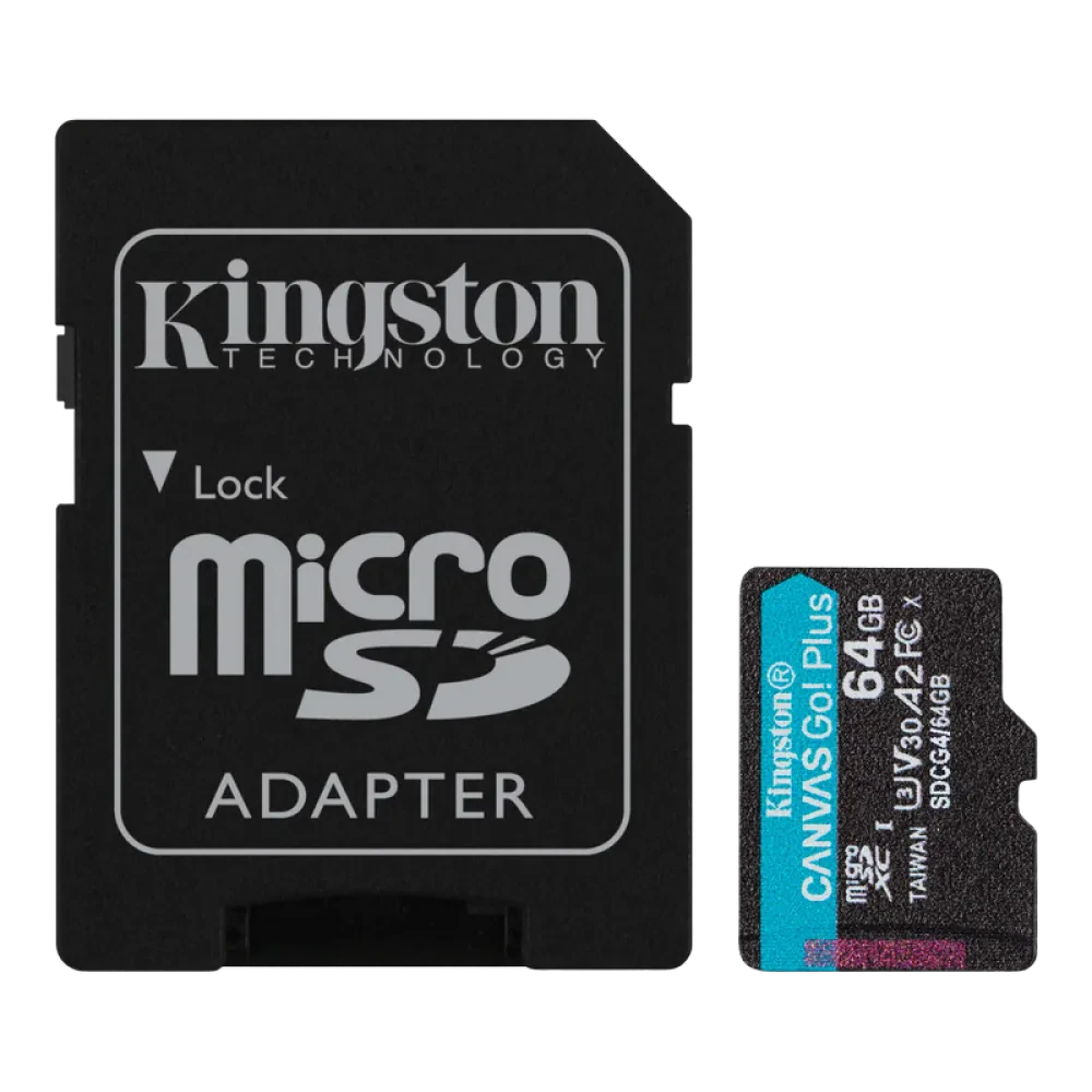 Карта памяти Kingston Canvas Go! Plus, 64Гб (SDCG4/64GB)