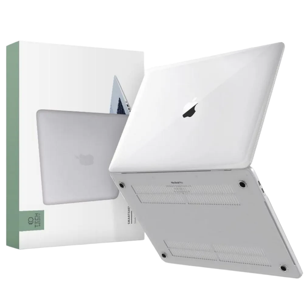 Husă pentru laptop Tech Protect Smartshell Macbook Pro 14 (2021-2023), 14.2", Policarbonat, Crystal Clear