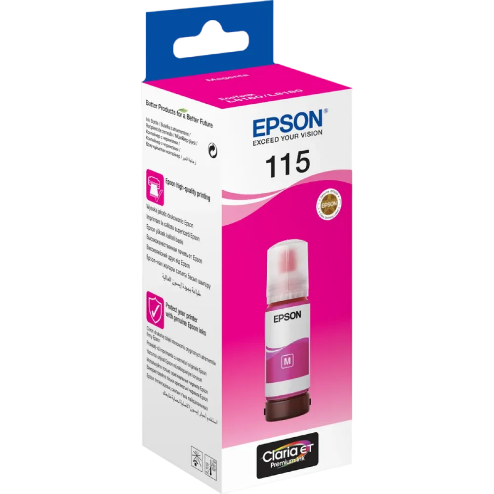 Контейнер с чернилами Epson 115 EcoTank, 70мл, Пурпурный