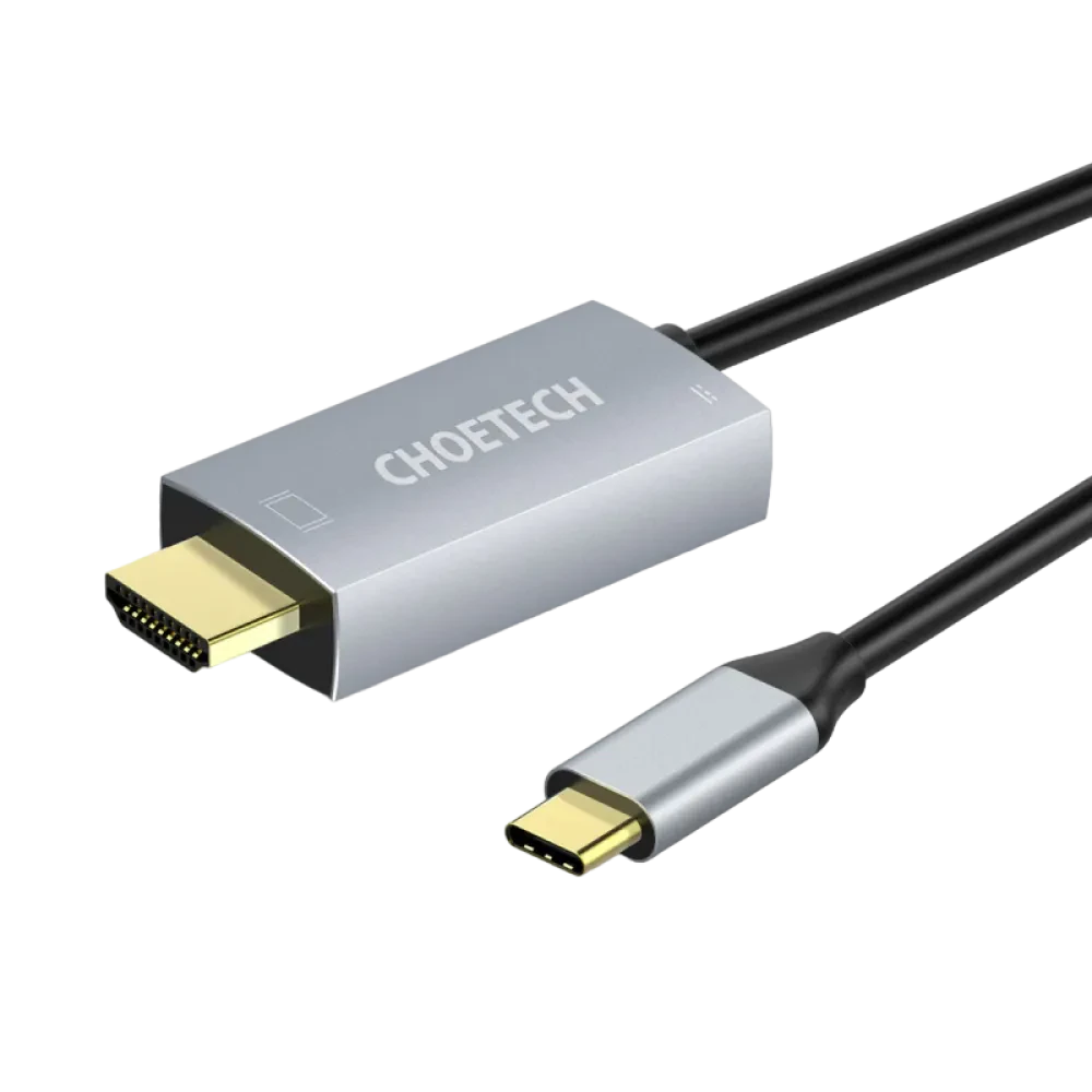 Adaptor USB Choetech XCH-M180, USB Type-C (F) - HDMI (F), 1,8m, Argintiu
