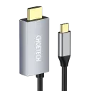 Adaptor USB Choetech XCH-M180, USB Type-C (F) - HDMI (F), 1,8m, Argintiu