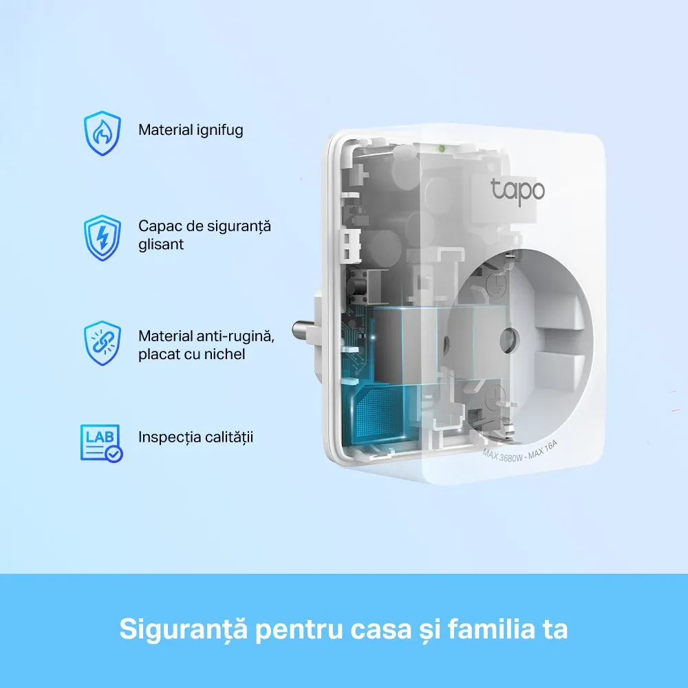 Умная розетка TP-LINK Tapo P110, Белый