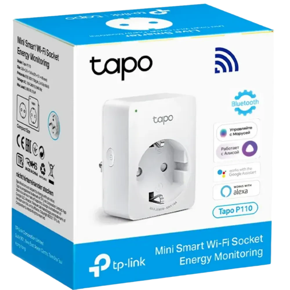 Умная розетка TP-LINK Tapo P110, Белый