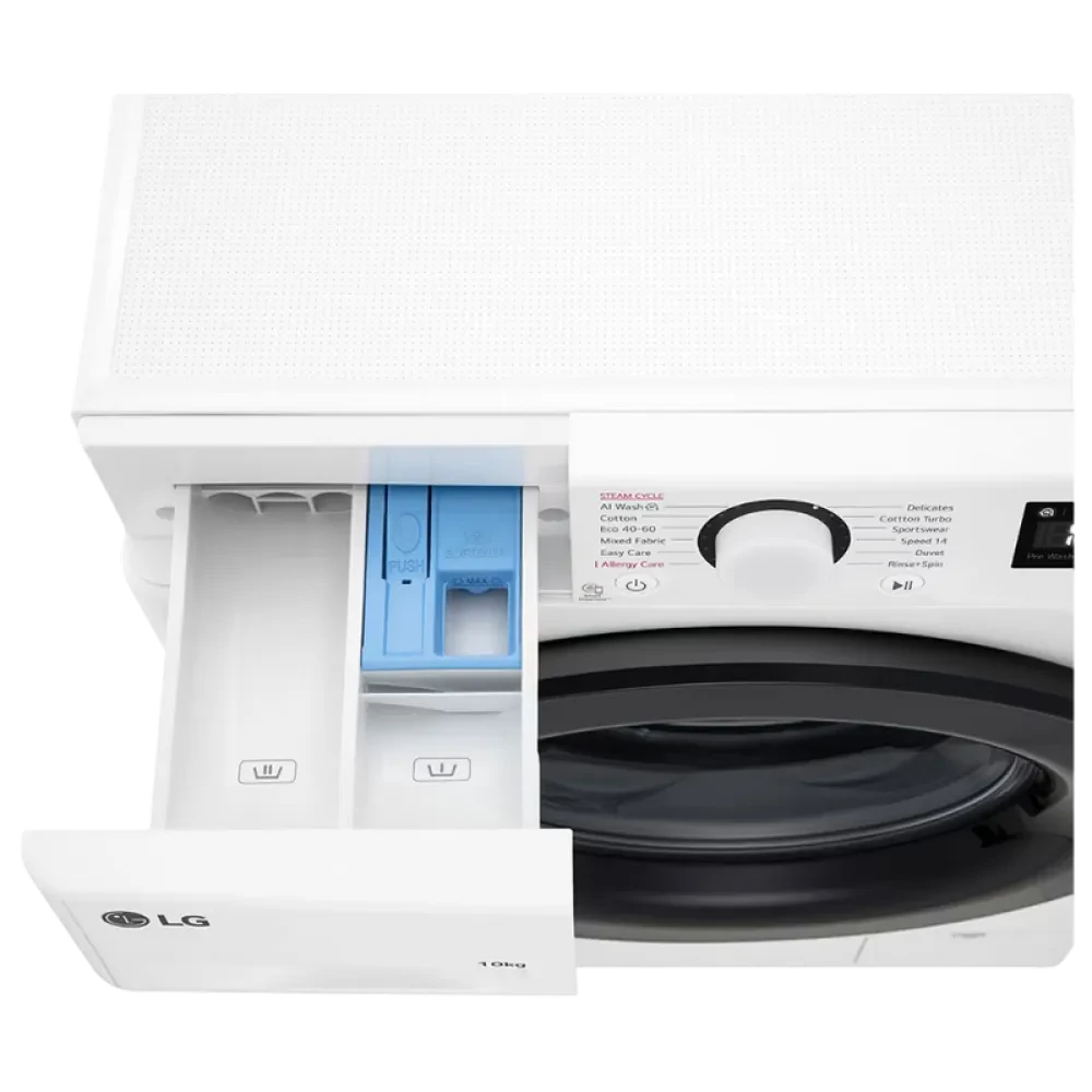 Mașină de spălat LG F4WR510SBW, 10kg, Alb