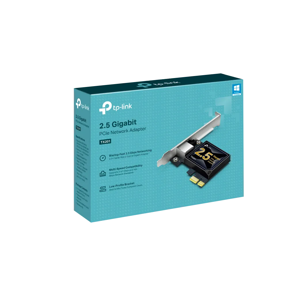 Сетевой адаптер TP-LINK TX201, Серебристый