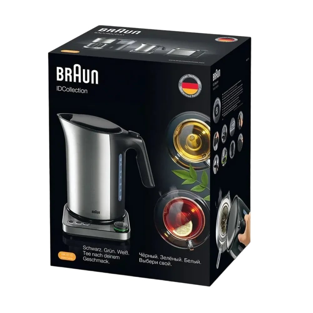 Fierbător electric Braun WK 5115 BK, Negru | Gri
