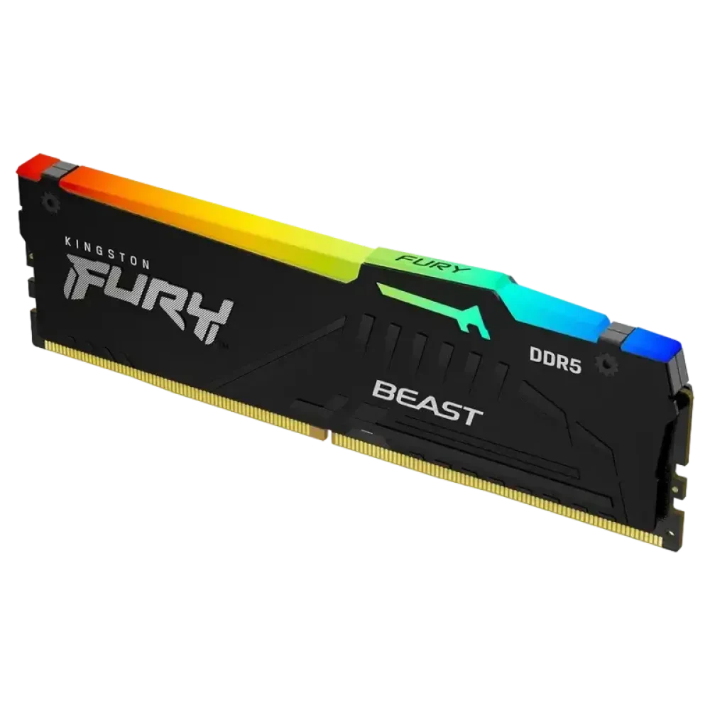 Memorie RAM Kingston FURY Beast RGB, DDR5 SDRAM, 5600 MHz, 128GB, KF556C36BBEAK2-128