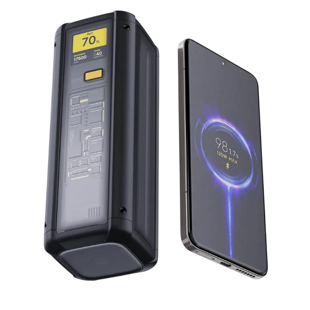 Портативное зарядное устройство Xiaomi 212W HyperCharge, 25000мА·ч, Черный