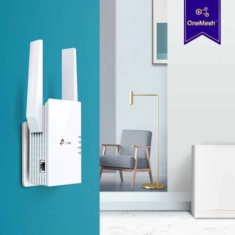 Усилитель Wi‑Fi сигнала TP-LINK RE605X, 574 Мбит/с, 1201 Мбит/с, Белый