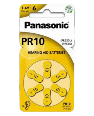 Батарейки Panasonic PR-230, PR10, 6 шт.