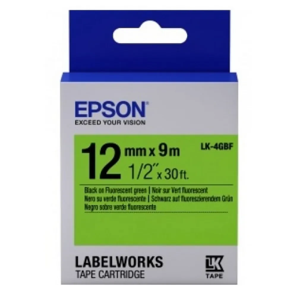 Картридж с лентой Epson LK-4GBF, 12 мм x 9 м