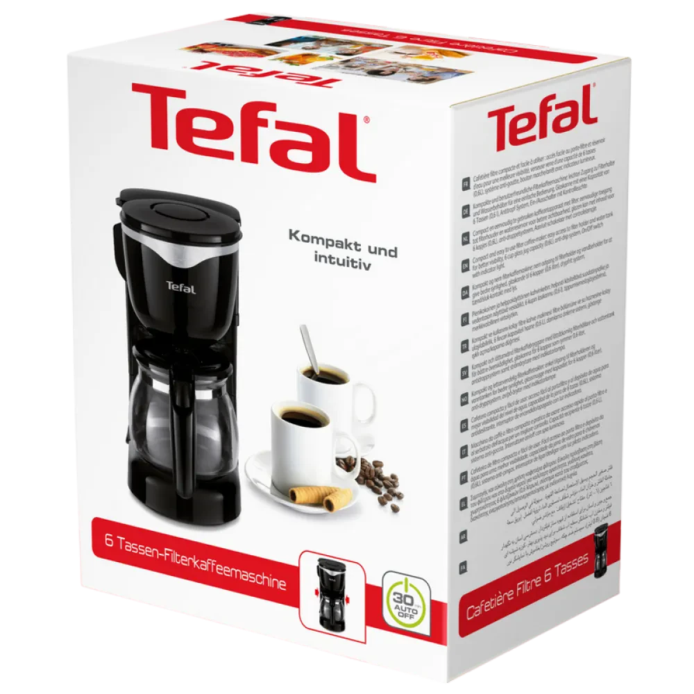 Cafetieră cu picurare Tefal Perfectta, 600W, Negru