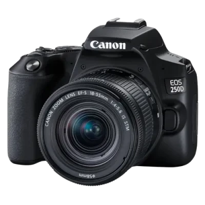 Aparat foto DSLR Canon EOS 250D &amp; EF-S 18-55mm f/3.5-5.6 DC III KIT