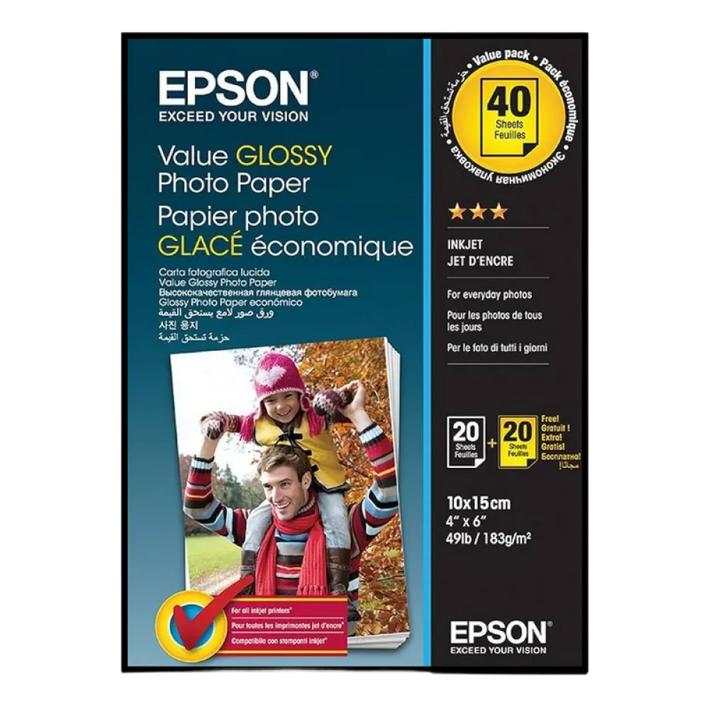 Hârtie fotografică Epson Value Glossy, 10x15 cm