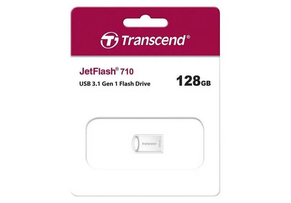 Memorie USB Transcend JetFlash 710, 128GB, Argintiu