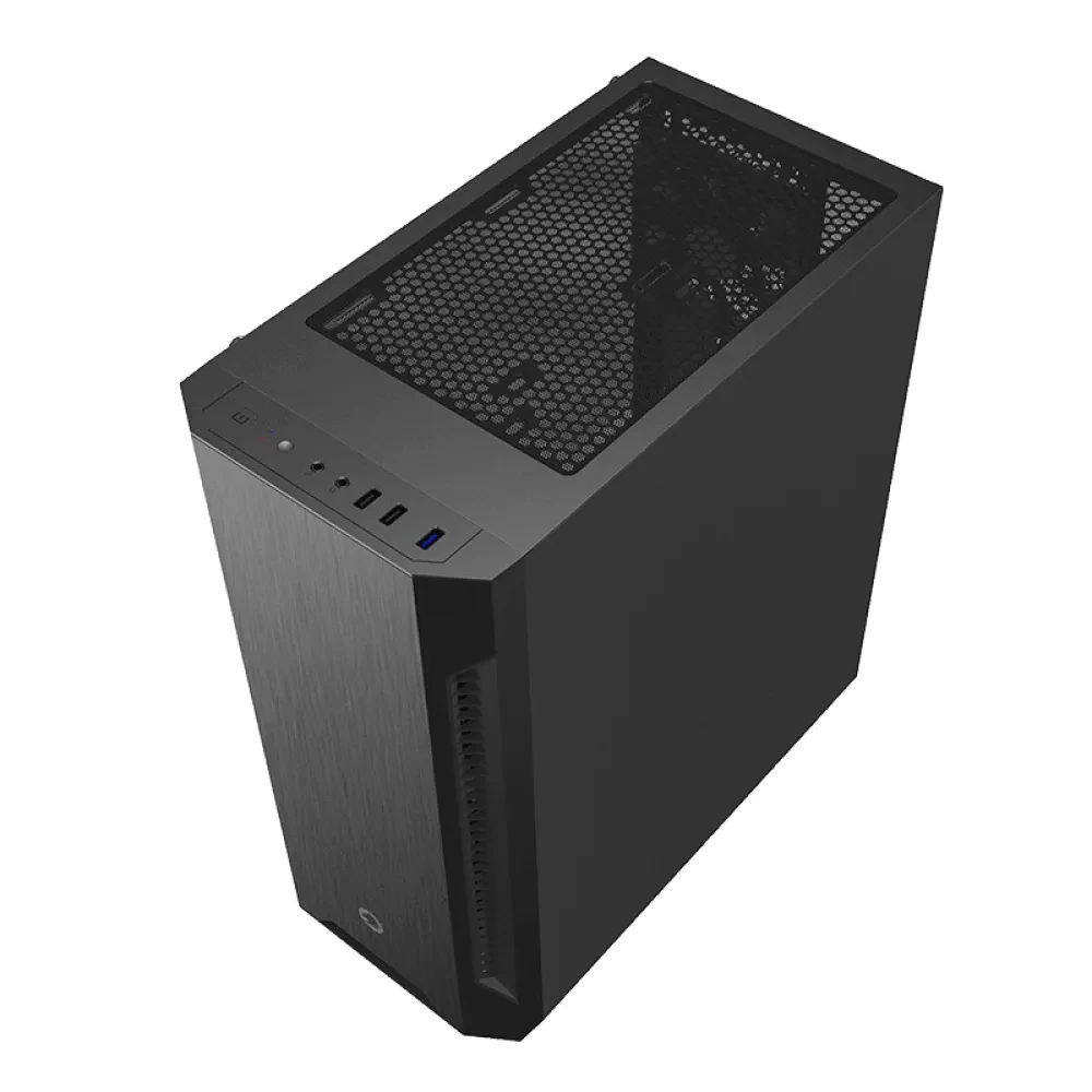 Carcasă PC Gamemax Fortress TG, Midi-Tower, Fără PSU, Negru