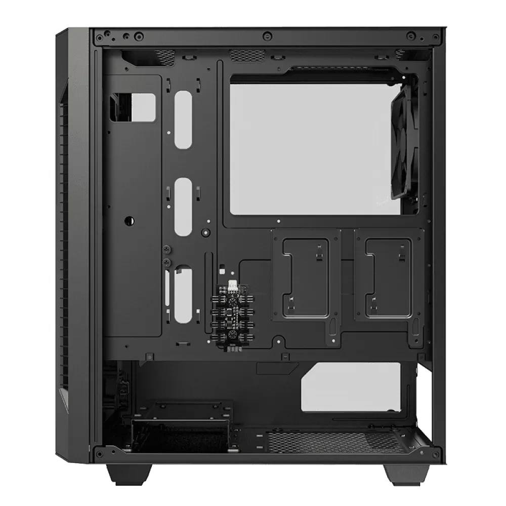 Carcasă PC Gamemax Fortress TG, Midi-Tower, Fără PSU, Negru