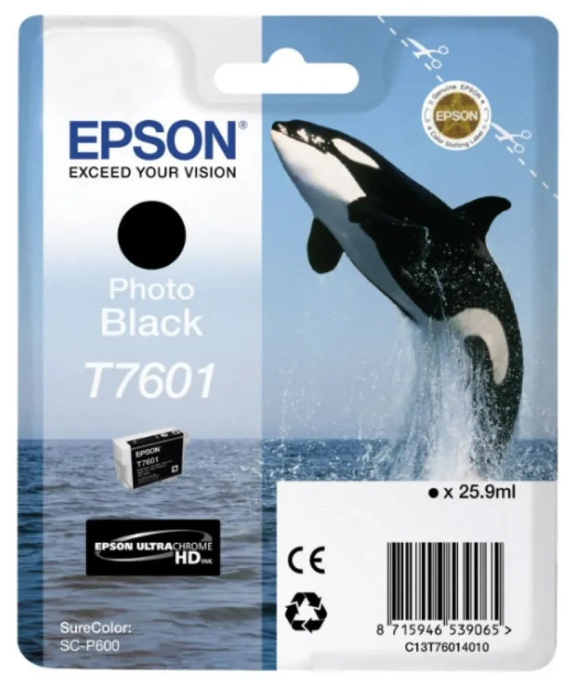 Cartuș de cerneală Epson T760, 26ml, Negru foto