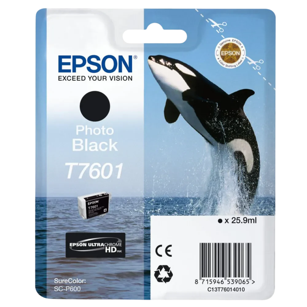 Cartuș de cerneală Epson T760, 26ml, Negru foto