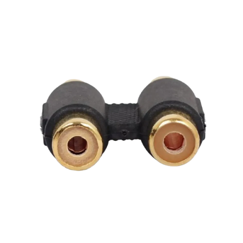 Audio Adaptor Cablexpert A-2RCAFF-01, 2x RCA (F) - 2x RCA (F), Negru