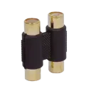 Audio Adaptor Cablexpert A-2RCAFF-01, 2x RCA (F) - 2x RCA (F), Negru