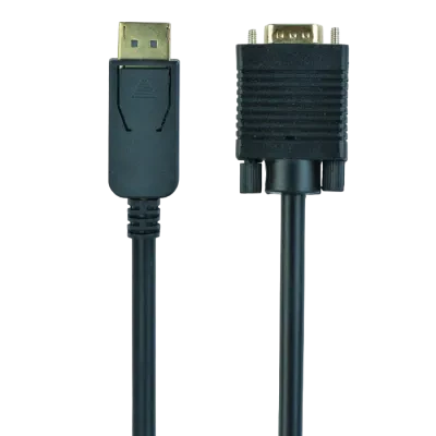 Видео кабель Cablexpert CCP-DPM-VGAM-6, DisplayPort (M) - VGA D-Sub (M), 1,8м, Чёрный