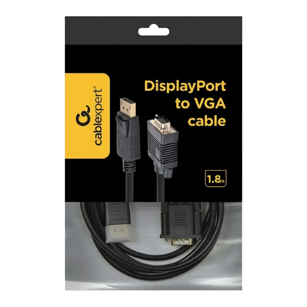 Cablu Video Cablexpert CCP-DPM-VGAM-6, DisplayPort (M) - VGA D-Sub (M), 1,8m, Negru