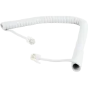 Cablu spiralat al receptorului telefonic Cablexpert TC4P4CS-2M, Alb