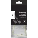 Cablu spiralat al receptorului telefonic Cablexpert TC4P4CS-2M, Alb