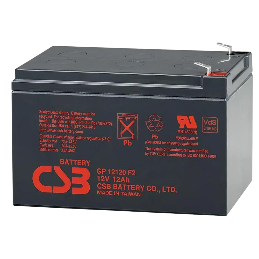 Аккумулятор для резервного питания CSB GP12120F2, 12В 12
