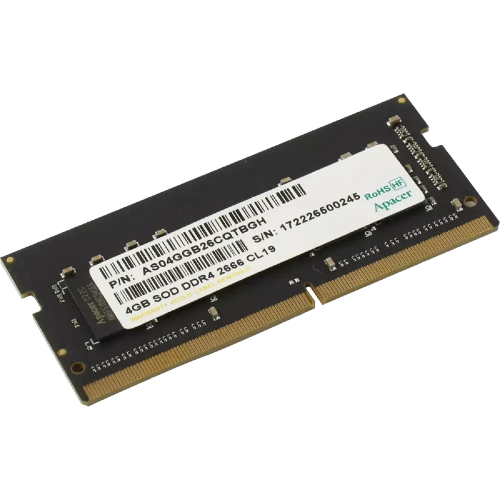 Memorie RAM Apacer AS04GGB26CQTBGH, DDR4 SDRAM, 2666 MHz, 4GB