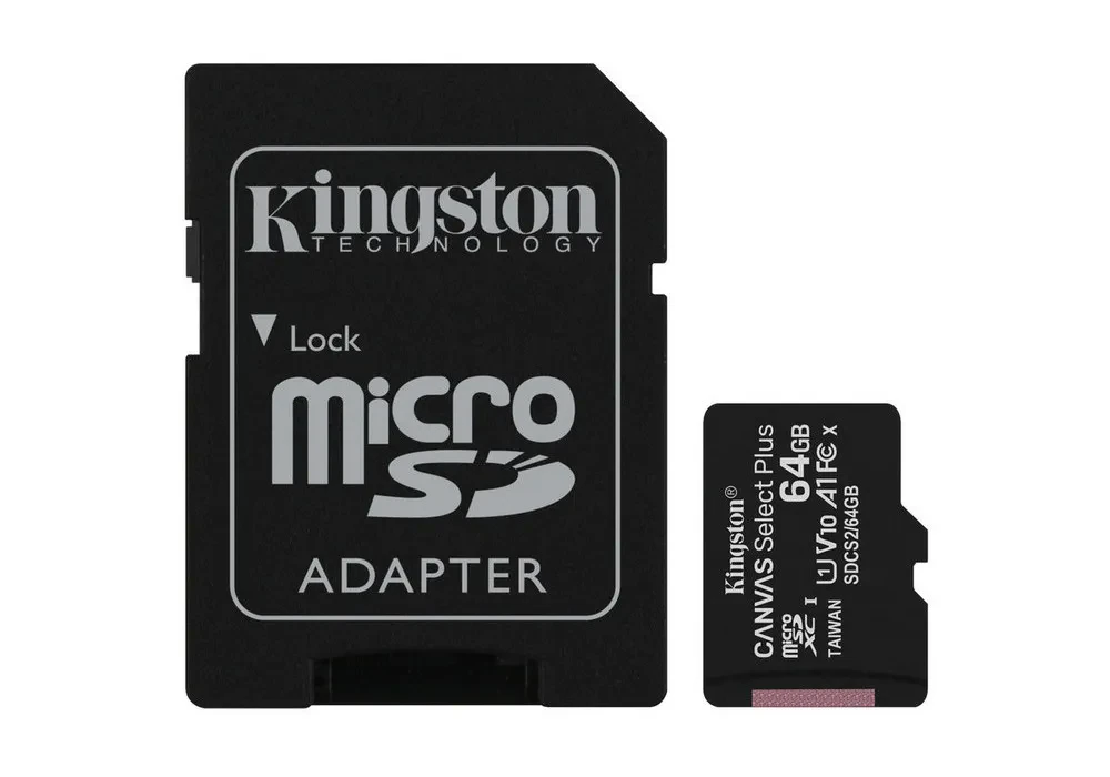 Карта памяти Kingston Canvas Select+, 64Гб (SDCS2/64GB)