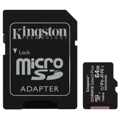 Карта памяти Kingston Canvas Select+, 64Гб (SDCS2/64GB)